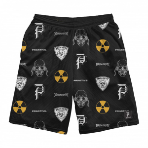 PRIMITIVE MEGADETH NUCLEAR MESH JERSEY SHORTS BLACK - PA423877