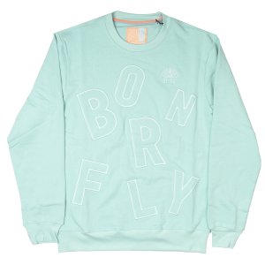 BORN FLY CREWNECK PALE TEAL - 2302C4637