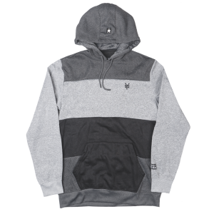 ZOO YORK PANEL HOODIE GREY MARLED - ZY30H32