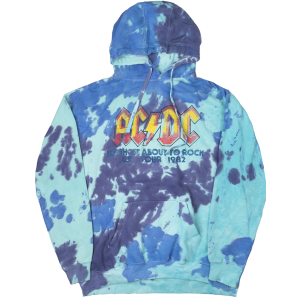 ACDC MUSIC LICENSED HOODIE BLUE WASH - ACDC4942XH