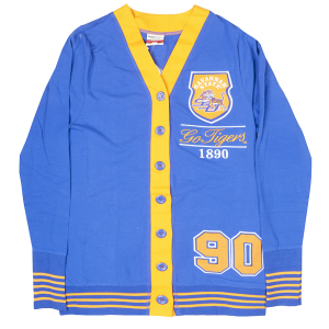 BIG BOY HEADGEAR WOMENS CARDIGAN BLUE - SAVANNAH STATE