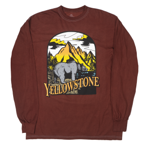 YELLOWSTONE LICENSED LONG SLEEVE BROWN - FNT1631LS