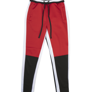 WOMEN'S AMERICAN BAZI TRACK PANTS RED/WHT - RJJ-7003