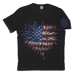 FEAR FIREWORKS T-SHIRT BLACK - NYF15-0405