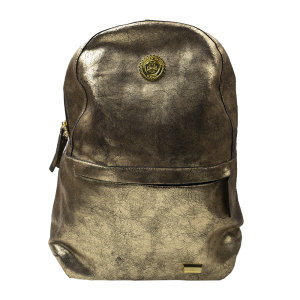 CAPITAL GAINS CRACKED LEATHER BACKPACK GOLD - CG005