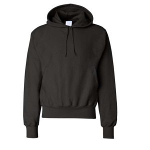 CHAMPION BLANK FLEECE HOODIE BLACK - CHD05