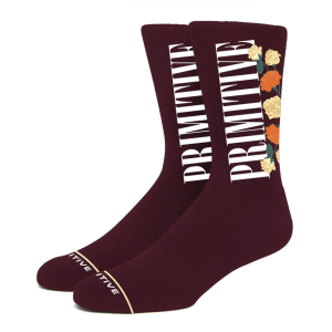 PRIMITIVE LAYNE SOCKS BURGUNDY - PA422S05