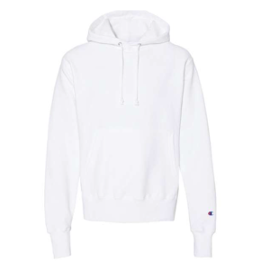 CHAMPION BLANK FLEECE HOODIE WHITE - CHD05