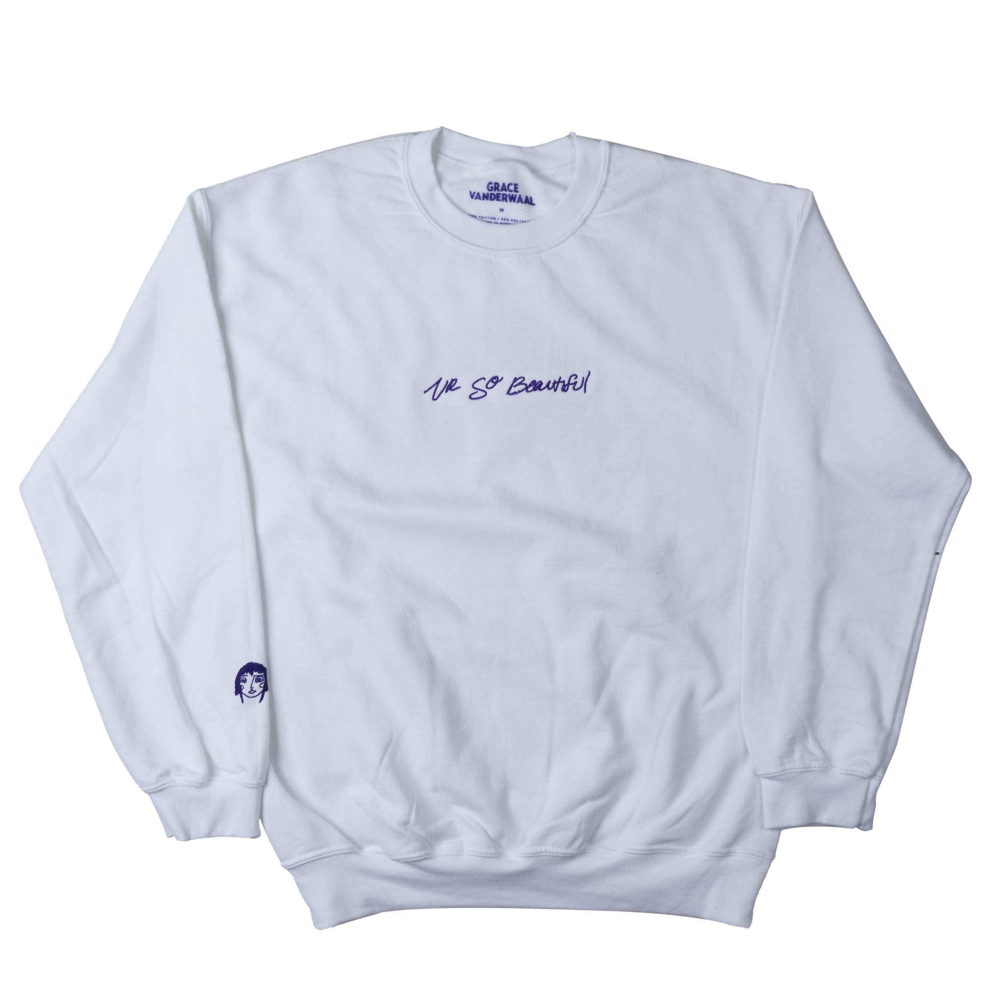 LICENSED GRACE VANDERWAAL USB CREWNECK WHITE - USB