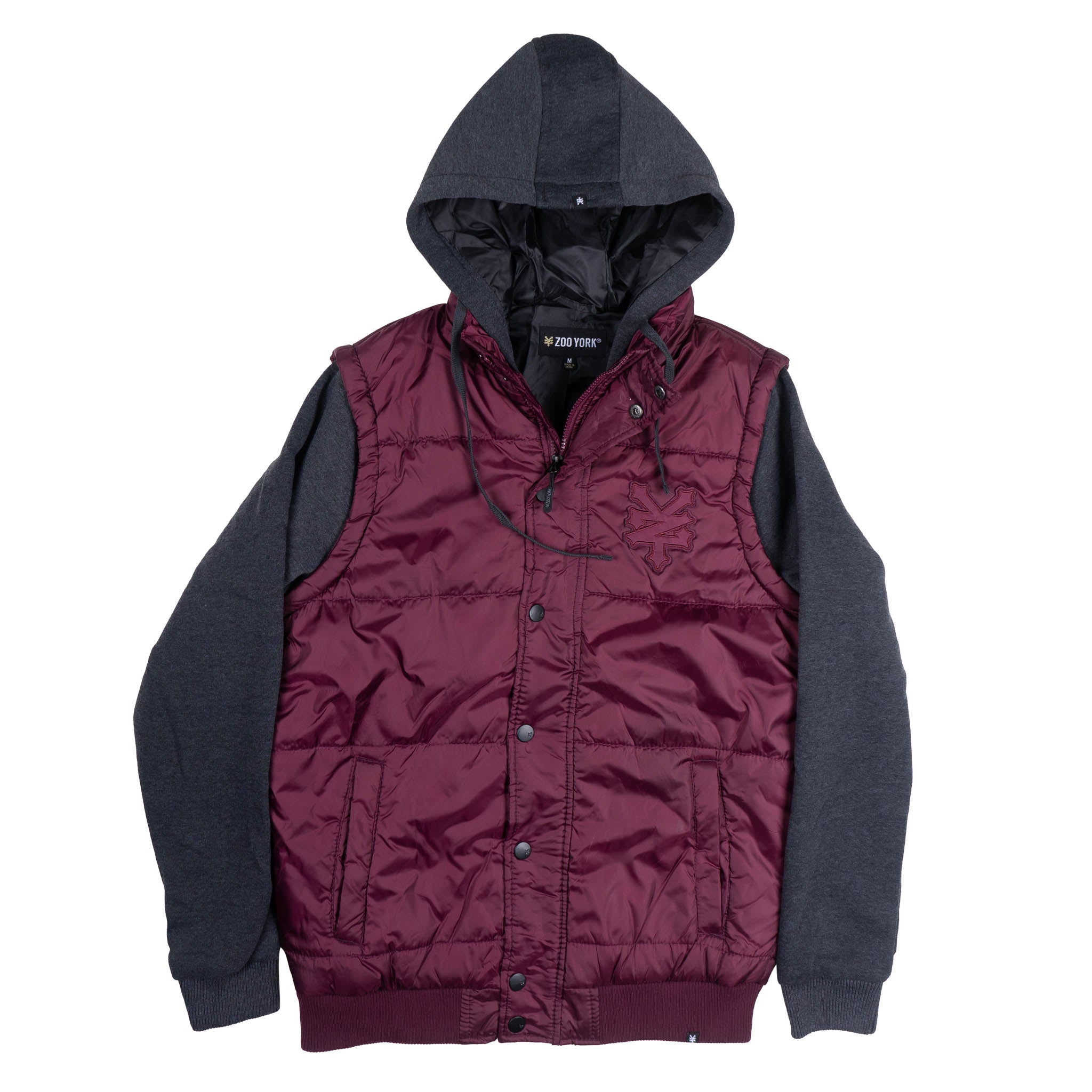 ZOO YORK BOMBER JACKET BURGUNDY - ZY39O04
