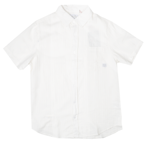 BORN FLY S/S BUTTON DOWN WHITE - 2305W4735