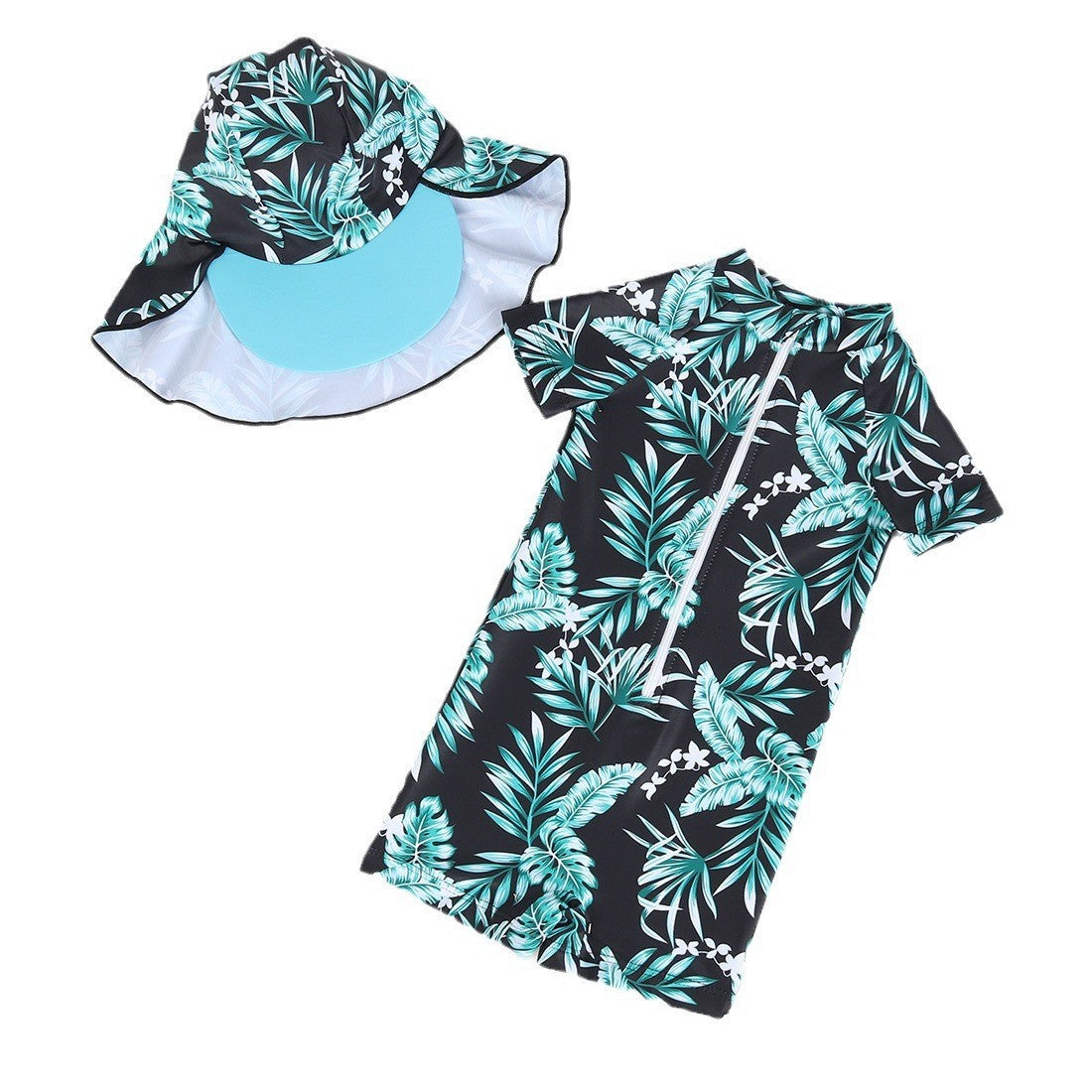 Baby Kid Boys Plant Print Beach Swimwears Wholesale 240409102