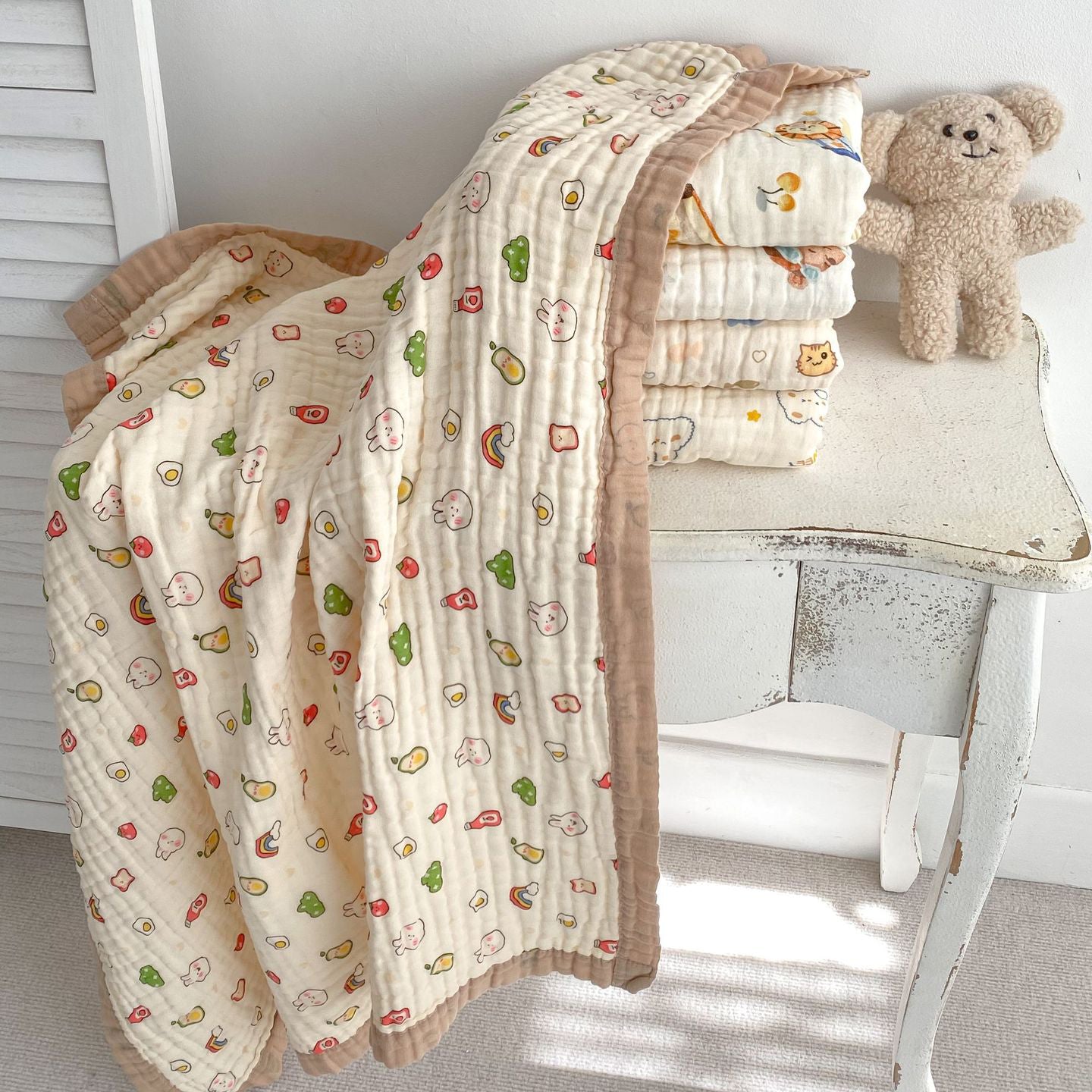 Baby Kid Unisex Cartoon Print Accessories Blankets Wholesale 240409156