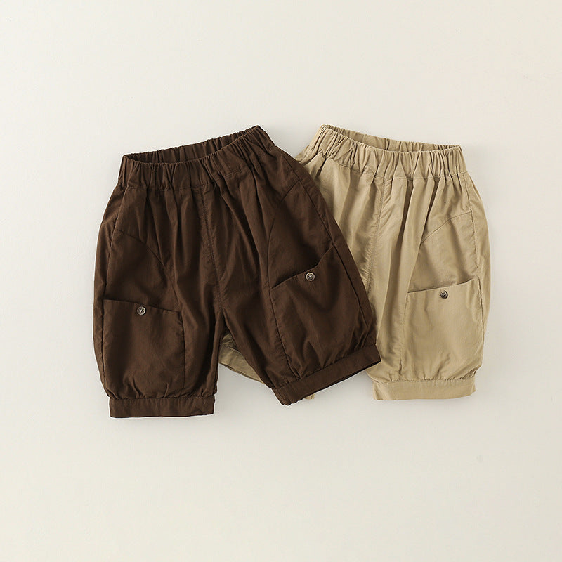 Baby Kid Boys Solid Color Shorts Wholesale 240409191