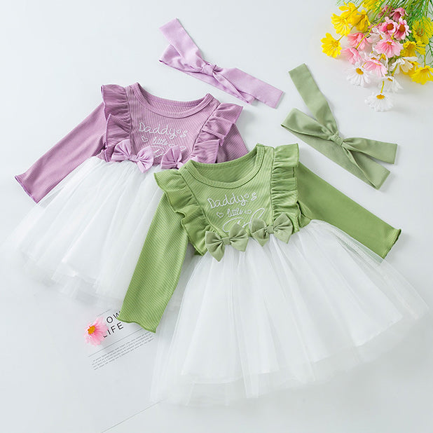 Baby Kid Girls Letters Bow Dresses Wholesale 24040950