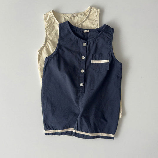 Baby Boys Solid Color Rompers Wholesale 240522288