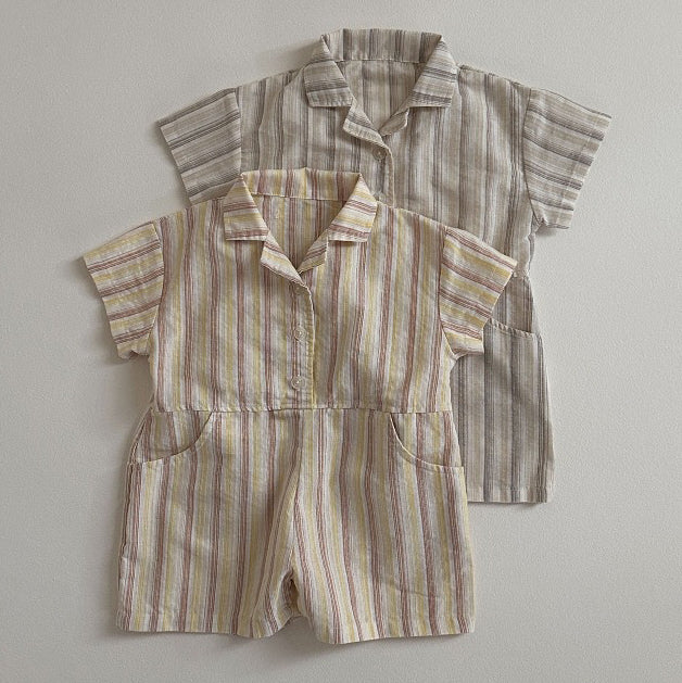 Baby Boys Striped Rompers Wholesale 240522293