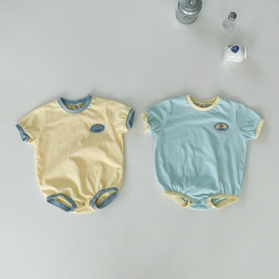 Baby Girls Boys Color-blocking Rompers Wholesale 240522299
