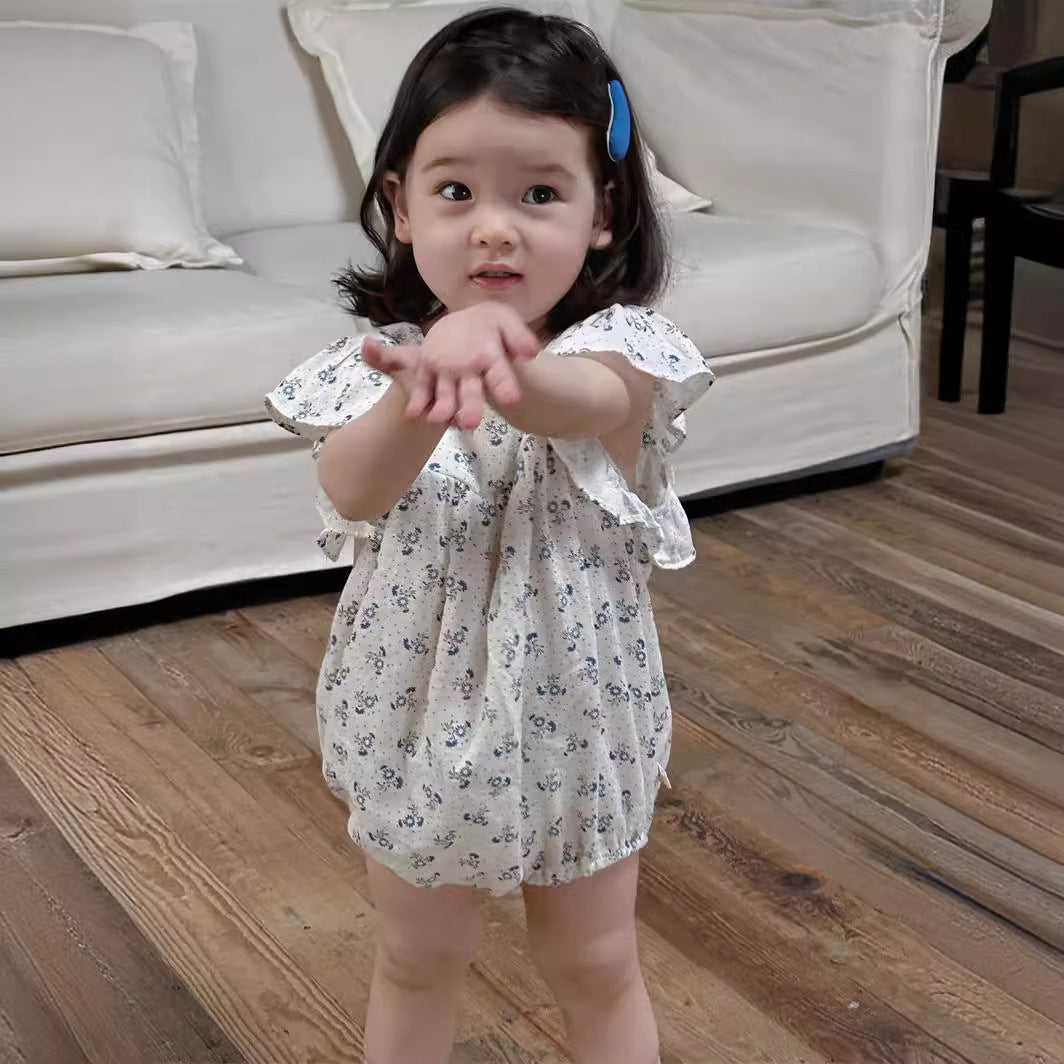 Baby Girls Flower Rompers Wholesale 240522347