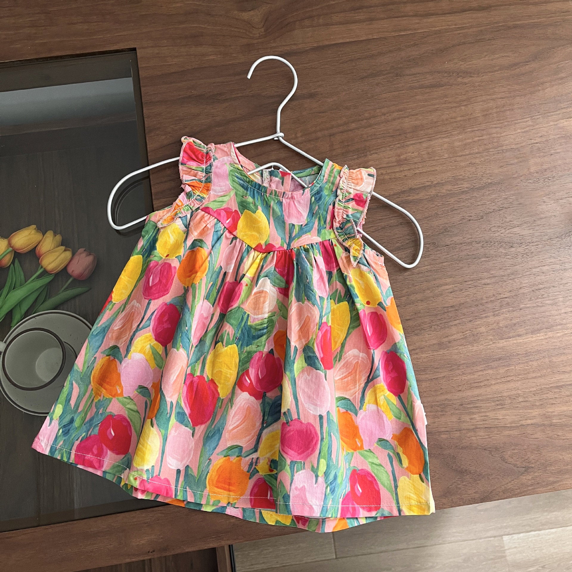 Baby Kid Girls Color-blocking Flower Dresses Wholesale 240522359