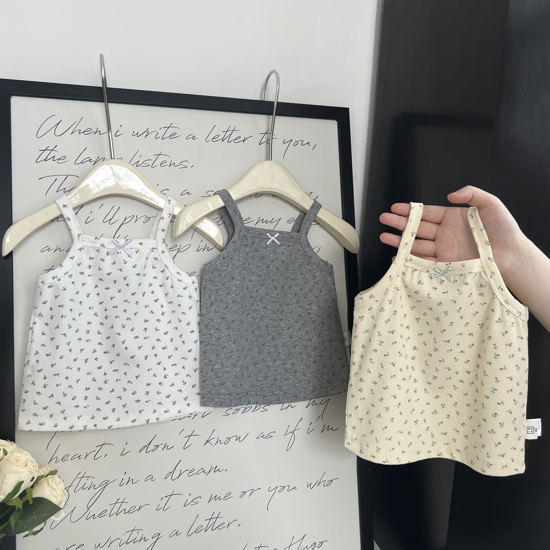Baby Kid Girls Flower Print Tank Tops Wholesale 240522373