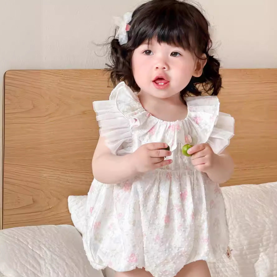 Baby Girls Flower Rompers Wholesale 240522376