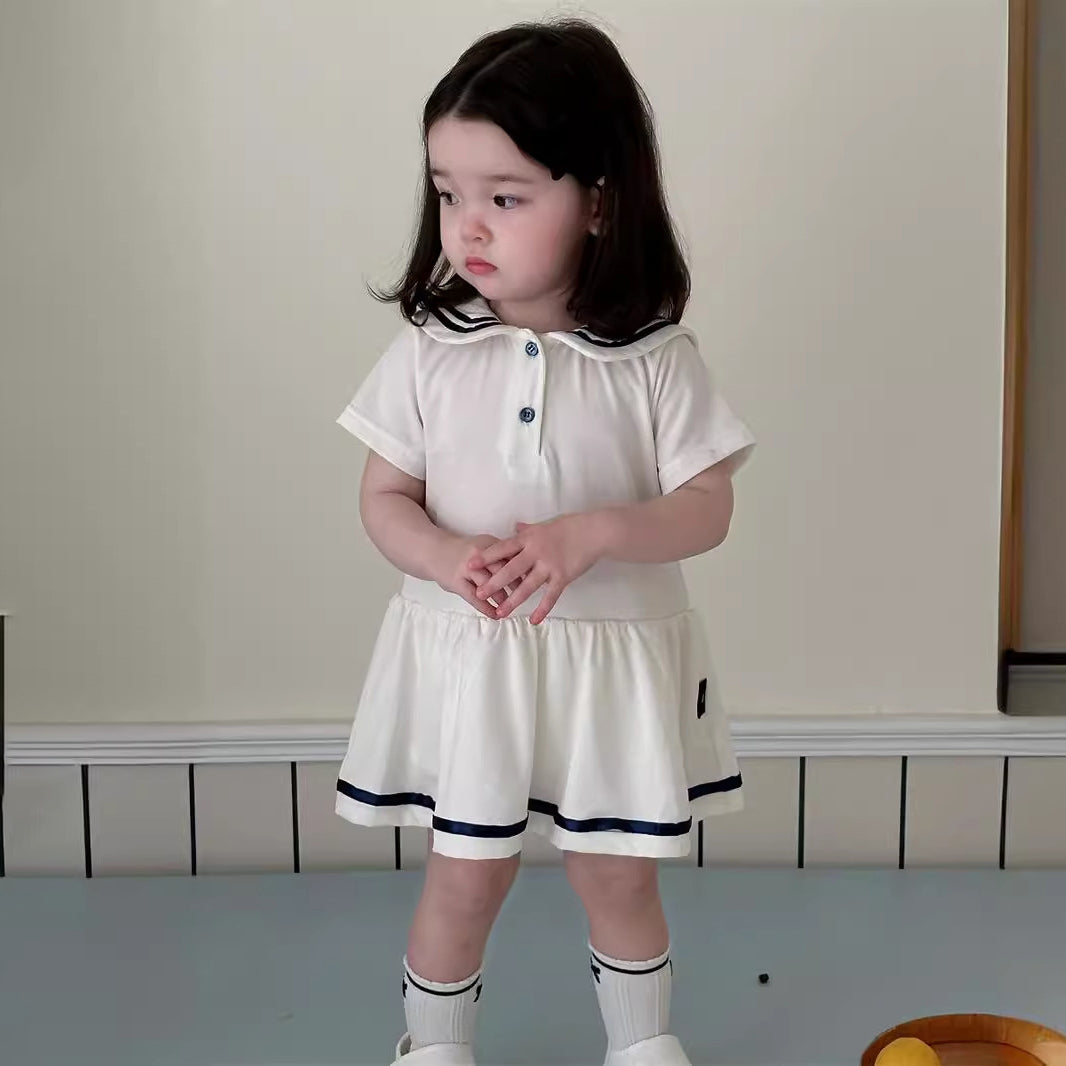 Baby Girls Solid Color Dresses Wholesale 240522422