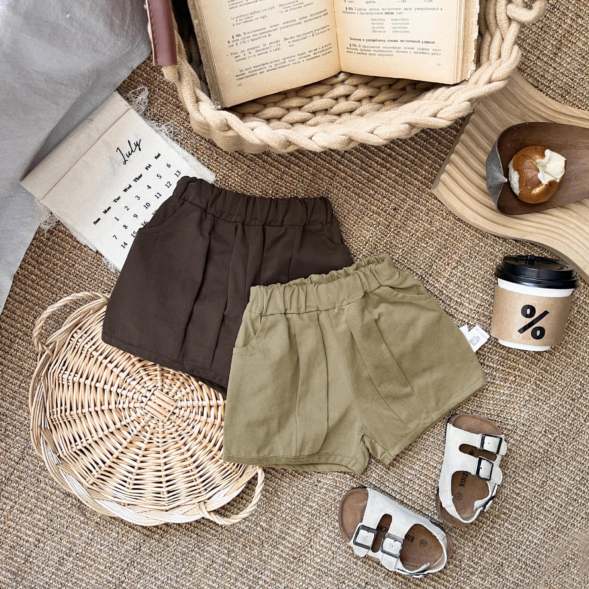 Baby Kid Girls Boys Solid Color Shorts Wholesale 240522428