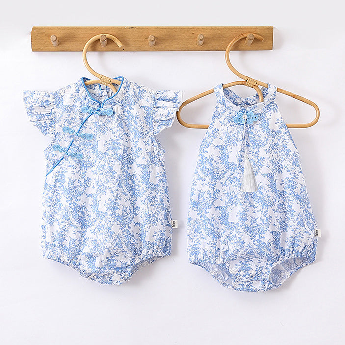 Baby Girls Print Rompers Wholesale 240522430