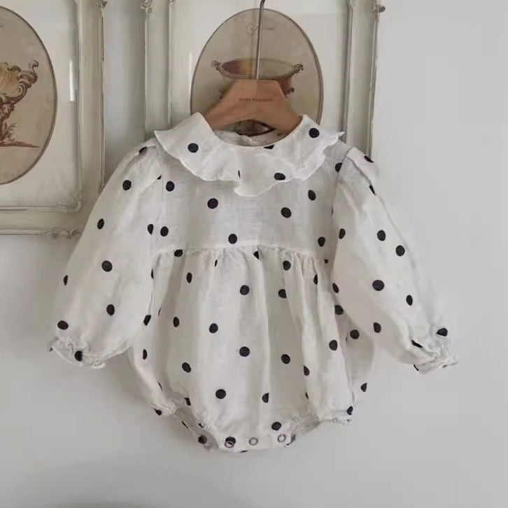 Baby Girls Polka dots Print Print Rompers Wholesale 24052265