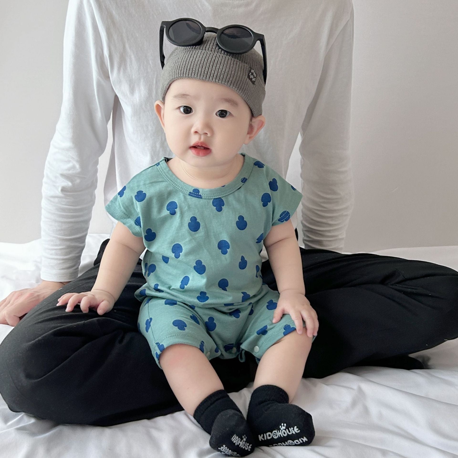 Baby Boys Print Rompers Wholesale 24052282