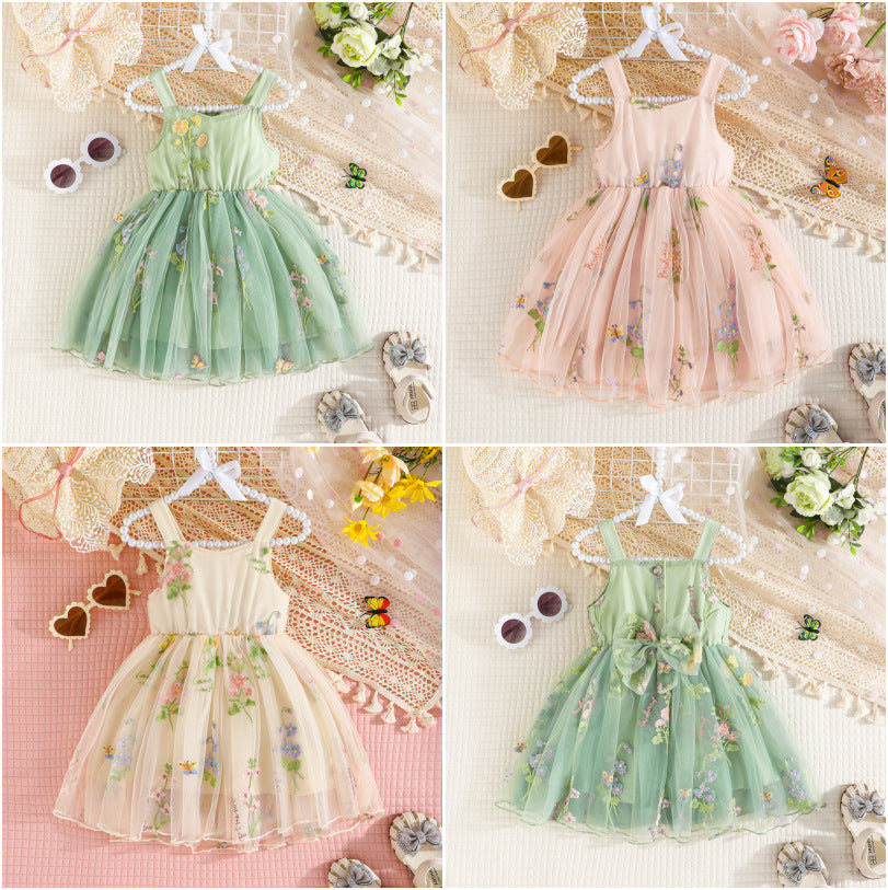 Baby Kid Girls Flower Embroidered Dresses Wholesale 24070141