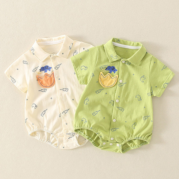 Baby Girls Boys Dinosaur Cartoon Rompers Wholesale 24070157
