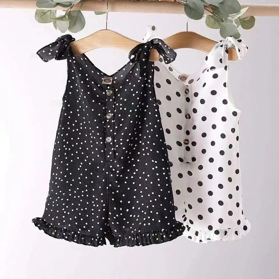 Baby Kid Girls Polka dots Rompers Wholesale 24080215