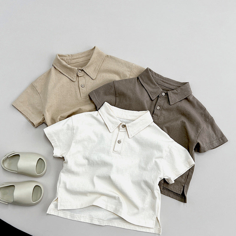 Baby Kid Boys Solid Color Tops Wholesale 24080221