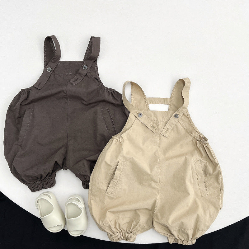 Baby Kid Girls Boys Solid Color Jumpsuits Wholesale 24080224