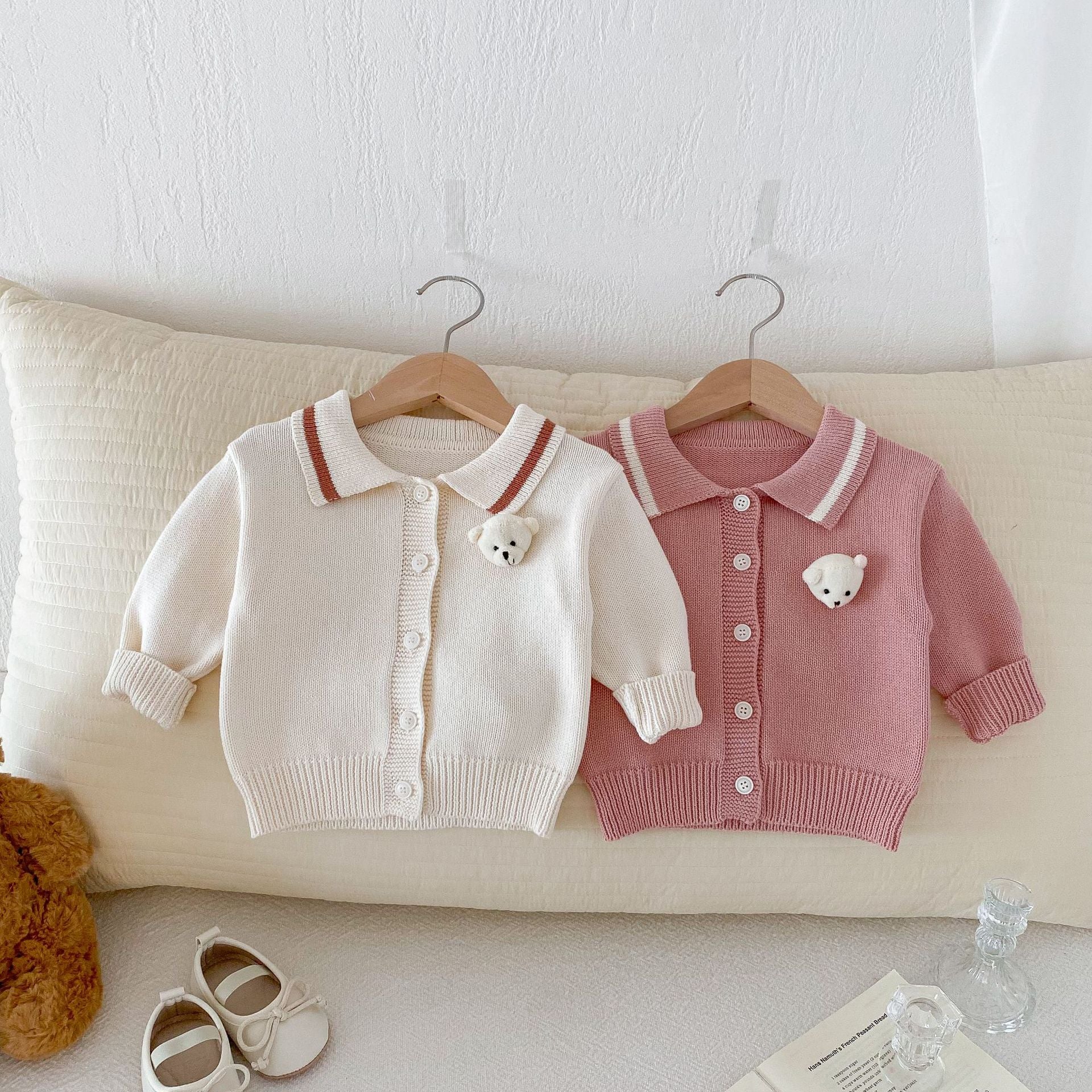 Baby Kid Girls Solid Color Cardigan Wholesale 240802343