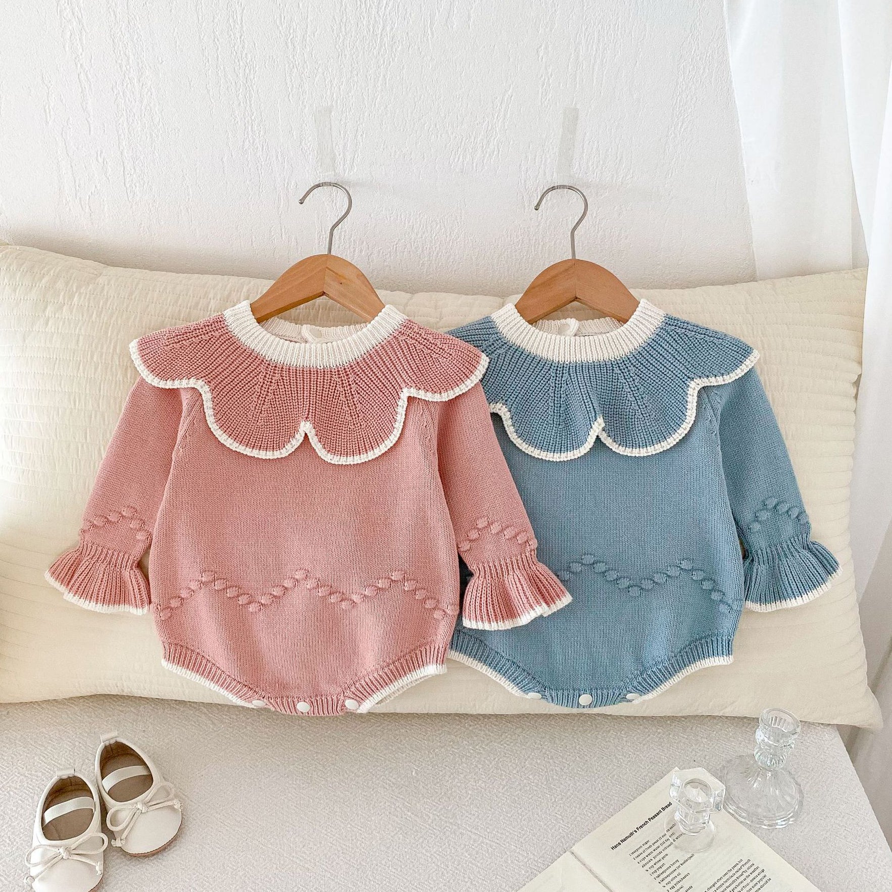 Baby Kid Girls Solid Color Rompers Wholesale 240802347