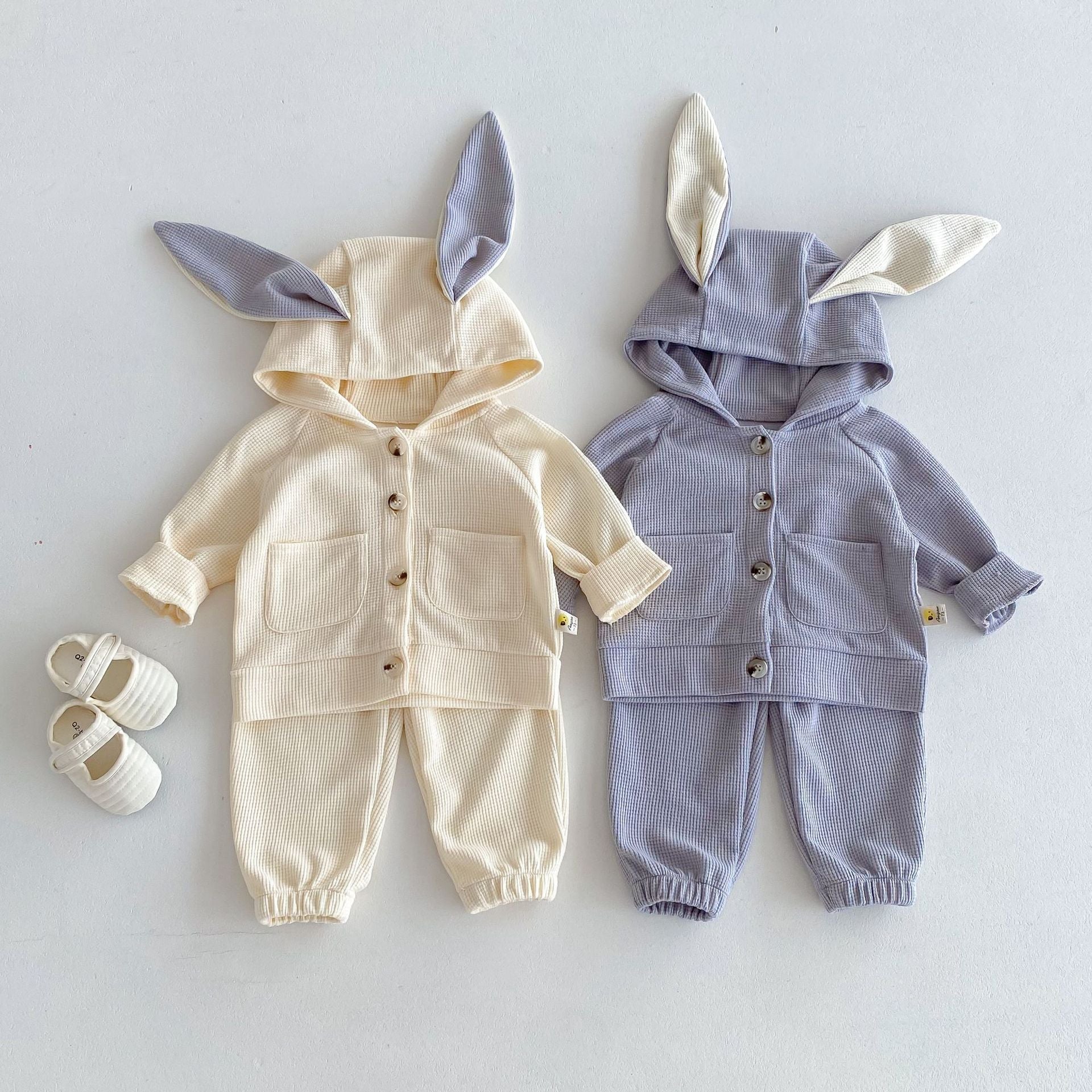 2 Pieces Set Baby Kid Girls Boys Solid Color Jackets Outwears And Pants Wholesale 240802365