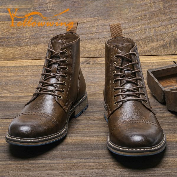 39-48 Men boots Retro brand men&#8217-s ankle boots Comfortable and high quality chaussure homme
