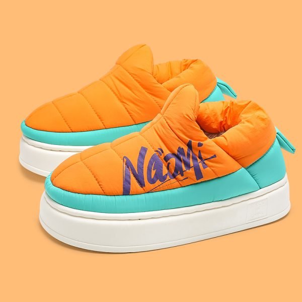 Women&#8217-s Winter Boots Flat Heels Female Fluffy Shoes Chunky Light Keep Warm Down Platform Mixed Colors Outside Woman Snow Boot